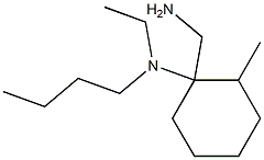 1-(aminomethyl)-N-butyl-N-ethyl-2-methylcyclohexan-1-amine 结构式