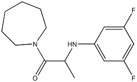 1-(azepan-1-yl)-2-[(3,5-difluorophenyl)amino]propan-1-one 化学構造式