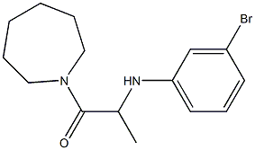 1-(azepan-1-yl)-2-[(3-bromophenyl)amino]propan-1-one 化学構造式