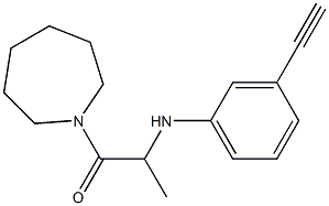 1-(azepan-1-yl)-2-[(3-ethynylphenyl)amino]propan-1-one 化学構造式