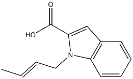 1-(but-2-en-1-yl)-1H-indole-2-carboxylic acid 化学構造式