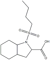 1-(butylsulfonyl)octahydro-1H-indole-2-carboxylic acid,,结构式