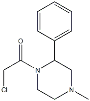 1-(chloroacetyl)-4-methyl-2-phenylpiperazine,,结构式