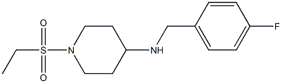 1-(ethanesulfonyl)-N-[(4-fluorophenyl)methyl]piperidin-4-amine 化学構造式