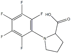 1-(pentafluorophenyl)pyrrolidine-2-carboxylic acid,,结构式