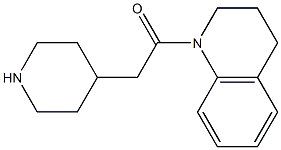 1-(piperidin-4-ylacetyl)-1,2,3,4-tetrahydroquinoline 化学構造式