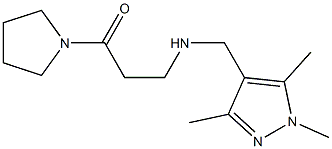 1-(pyrrolidin-1-yl)-3-{[(1,3,5-trimethyl-1H-pyrazol-4-yl)methyl]amino}propan-1-one