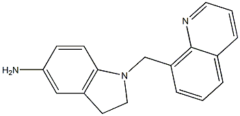 1-(quinolin-8-ylmethyl)-2,3-dihydro-1H-indol-5-amine Struktur