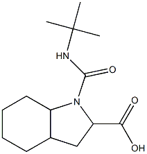 1-(tert-butylcarbamoyl)-octahydro-1H-indole-2-carboxylic acid Struktur
