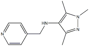 1,3,5-trimethyl-N-(pyridin-4-ylmethyl)-1H-pyrazol-4-amine,,结构式