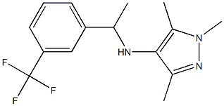 1,3,5-trimethyl-N-{1-[3-(trifluoromethyl)phenyl]ethyl}-1H-pyrazol-4-amine|