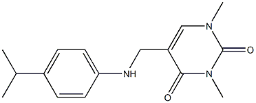 1,3-dimethyl-5-({[4-(propan-2-yl)phenyl]amino}methyl)-1,2,3,4-tetrahydropyrimidine-2,4-dione