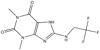 1,3-dimethyl-8-[(2,2,2-trifluoroethyl)amino]-2,3,6,7-tetrahydro-1H-purine-2,6-dione Structure
