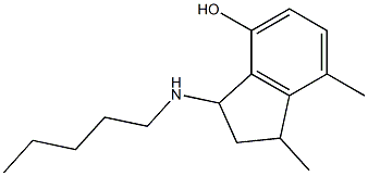1,7-dimethyl-3-(pentylamino)-2,3-dihydro-1H-inden-4-ol,,结构式