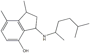 1,7-dimethyl-3-[(5-methylhexan-2-yl)amino]-2,3-dihydro-1H-inden-4-ol