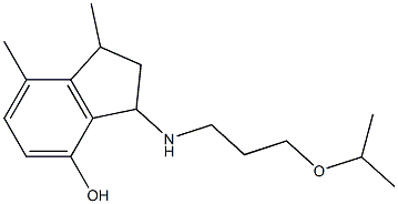 1,7-dimethyl-3-{[3-(propan-2-yloxy)propyl]amino}-2,3-dihydro-1H-inden-4-ol 结构式