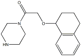 1-[(1,2,3,4-tetrahydronaphthalen-1-yloxy)acetyl]piperazine 结构式