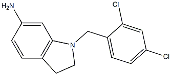 1-[(2,4-dichlorophenyl)methyl]-2,3-dihydro-1H-indol-6-amine 化学構造式