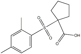 1-[(2,4-dimethylphenyl)sulfonyl]cyclopentanecarboxylic acid Structure