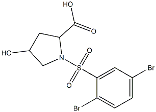 1-[(2,5-dibromobenzene)sulfonyl]-4-hydroxypyrrolidine-2-carboxylic acid