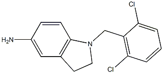 1-[(2,6-dichlorophenyl)methyl]-2,3-dihydro-1H-indol-5-amine 化学構造式