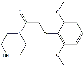 1-[(2,6-dimethoxyphenoxy)acetyl]piperazine,,结构式