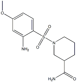 1-[(2-amino-4-methoxybenzene)sulfonyl]piperidine-3-carboxamide Structure