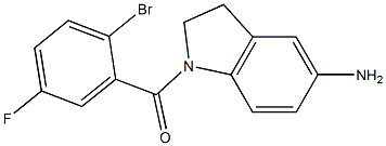 1-[(2-bromo-5-fluorophenyl)carbonyl]-2,3-dihydro-1H-indol-5-amine Structure