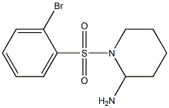 1-[(2-bromobenzene)sulfonyl]piperidin-2-amine Structure