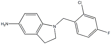  1-[(2-chloro-4-fluorophenyl)methyl]-2,3-dihydro-1H-indol-5-amine