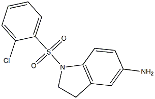 1-[(2-chlorobenzene)sulfonyl]-2,3-dihydro-1H-indol-5-amine,,结构式