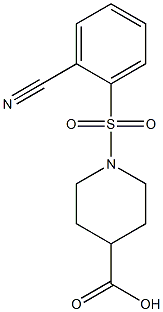1-[(2-cyanobenzene)sulfonyl]piperidine-4-carboxylic acid,,结构式