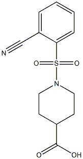 1-[(2-cyanobenzene)sulfonyl]piperidine-4-carboxylic acid 结构式