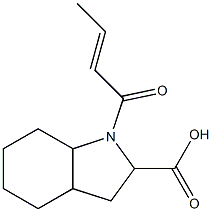 1-[(2E)-but-2-enoyl]octahydro-1H-indole-2-carboxylic acid,,结构式