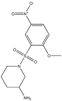 1-[(2-methoxy-5-nitrobenzene)sulfonyl]piperidin-3-amine