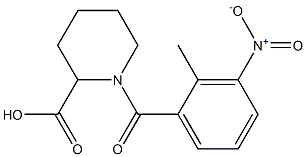 1-[(2-methyl-3-nitrophenyl)carbonyl]piperidine-2-carboxylic acid Structure