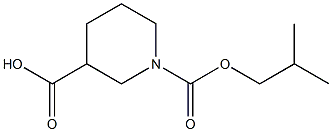 1-[(2-methylpropoxy)carbonyl]piperidine-3-carboxylic acid,,结构式