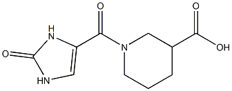 1-[(2-oxo-2,3-dihydro-1H-imidazol-4-yl)carbonyl]piperidine-3-carboxylic acid Struktur