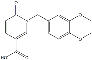 1-[(3,4-dimethoxyphenyl)methyl]-6-oxo-1,6-dihydropyridine-3-carboxylic acid,,结构式