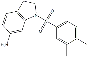 1-[(3,4-dimethylbenzene)sulfonyl]-2,3-dihydro-1H-indol-6-amine 结构式