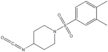 1-[(3,4-dimethylbenzene)sulfonyl]-4-isocyanatopiperidine,,结构式