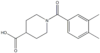 1-[(3,4-dimethylphenyl)carbonyl]piperidine-4-carboxylic acid 结构式