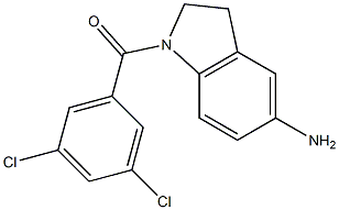 1-[(3,5-dichlorophenyl)carbonyl]-2,3-dihydro-1H-indol-5-amine Struktur