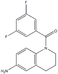 1-[(3,5-difluorophenyl)carbonyl]-1,2,3,4-tetrahydroquinolin-6-amine,,结构式