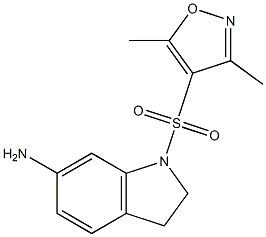 1-[(3,5-dimethyl-1,2-oxazole-4-)sulfonyl]-2,3-dihydro-1H-indol-6-amine|