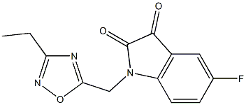 1-[(3-ethyl-1,2,4-oxadiazol-5-yl)methyl]-5-fluoro-2,3-dihydro-1H-indole-2,3-dione|