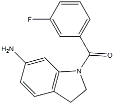 1-[(3-fluorophenyl)carbonyl]-2,3-dihydro-1H-indol-6-amine 结构式