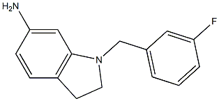 1-[(3-fluorophenyl)methyl]-2,3-dihydro-1H-indol-6-amine Structure