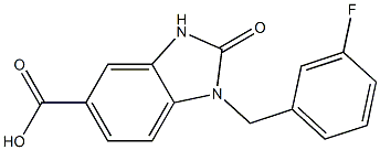 1-[(3-fluorophenyl)methyl]-2-oxo-2,3-dihydro-1H-1,3-benzodiazole-5-carboxylic acid|