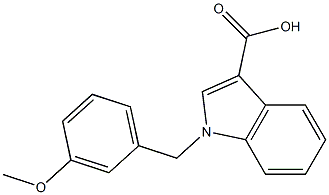 1-[(3-methoxyphenyl)methyl]-1H-indole-3-carboxylic acid,,结构式